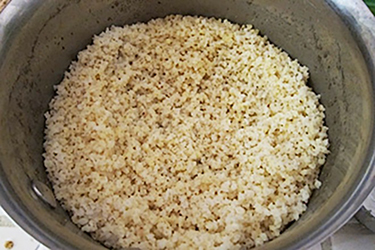 millet crumble in bowl